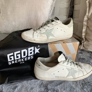 Golden Goose Silver Glitter LowTop Sneakers 7 (37)
